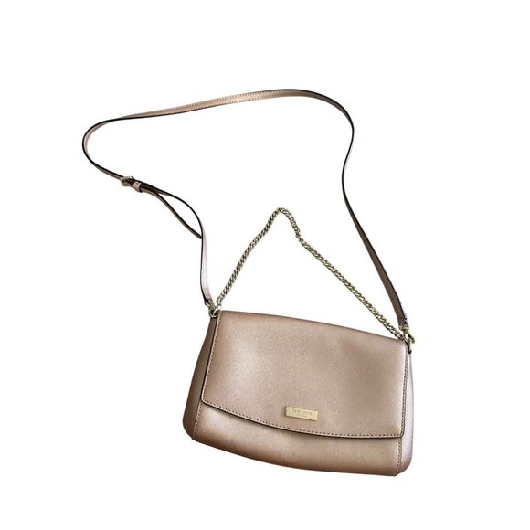 KATE SPADE Rose Gold Leather Chain Shoulder Crossbody Bag - Picture 4 of 10
